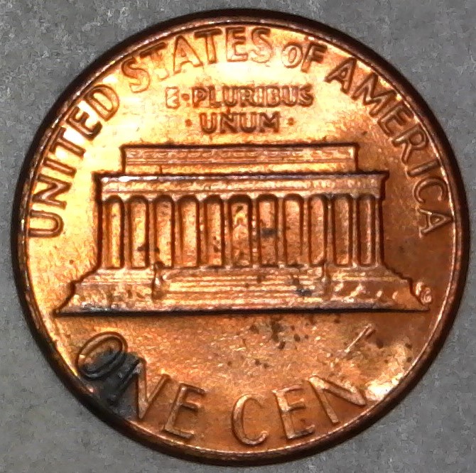 1982-P-Small-Date-Lincoln-Memorial-Cent-With-Nice-Struck-Through!